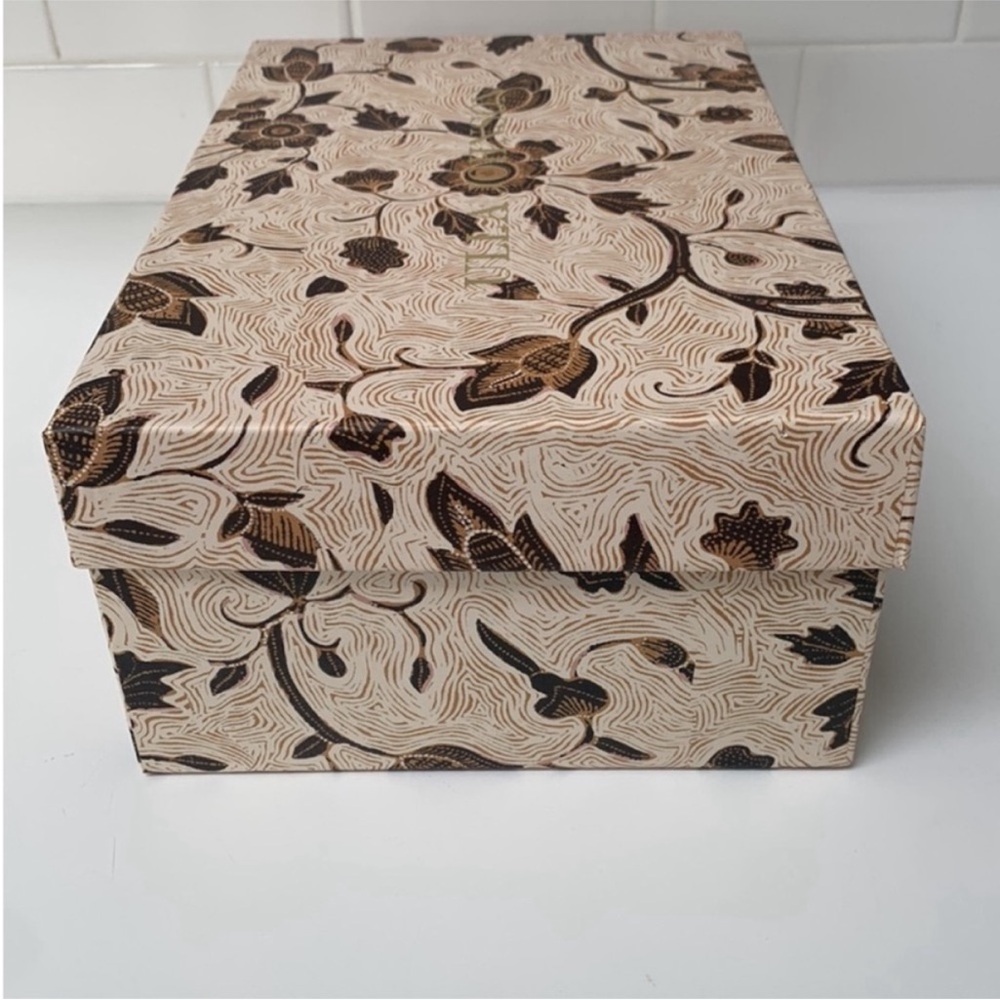 Ulla Johnson Beige Brown Floral Printed Shoe Box Tissue - Picture 6 of 8